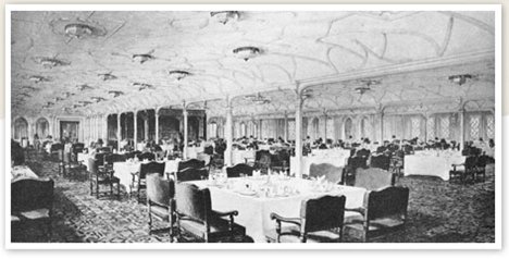 Figure 2: The splendor of the first-class dining room salon