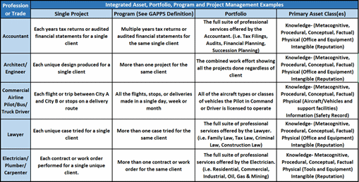 Figure 8: Project Management Processes Embedded into All Professions and Trades