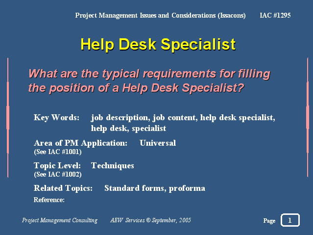 Help Desk Specialist