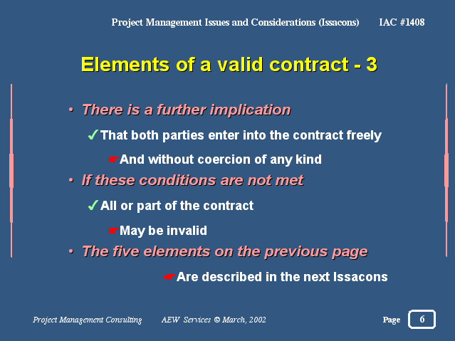 what constitutes a valid contract