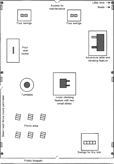 Figure 1: A site plan of the proposed playground