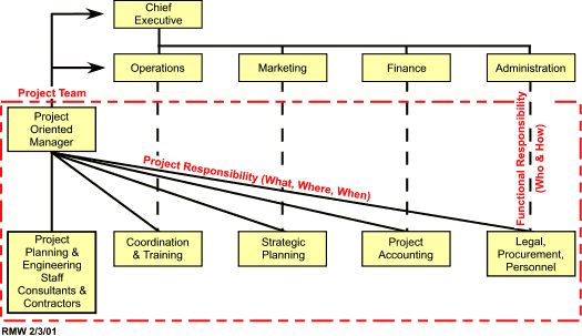 Figure 2. Project Management introduced into a Traditional Organization