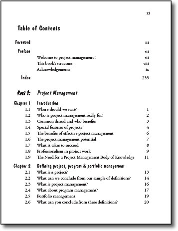 Table of Contents